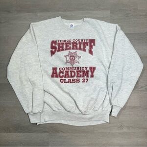 Vintage 90s Washington Sheriff Pierce‎ County Sweatshirt Size XL Academy Class